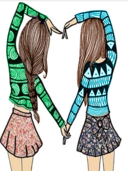 Подруги рисунок