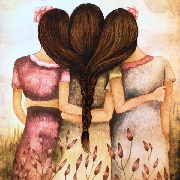 Подруги нарисованные