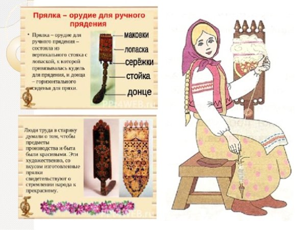 Русская ручная прялка