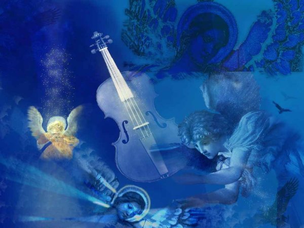 Ангелы с музыкальными инструментами