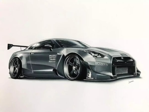 Nissan GTR r35 раскраска