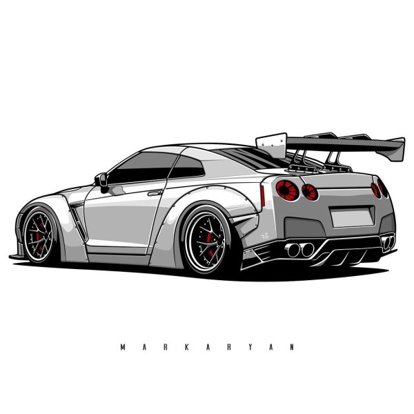 Nissan GTR r35 раскраска