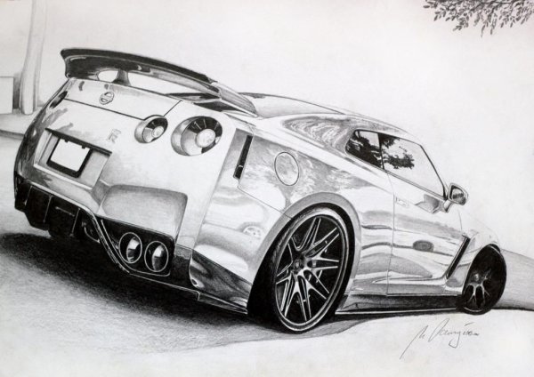 Nissan Skyline r35 GTR vector
