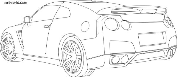 Nissan GTR r35 раскраска
