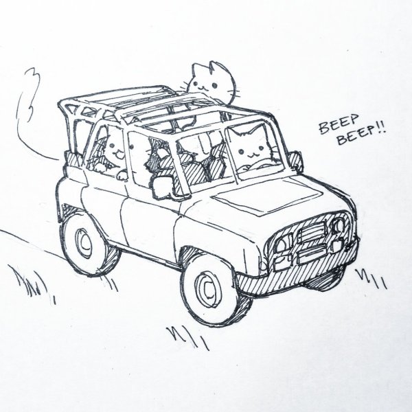 Нарисовать УАЗ 469