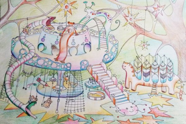Фантастический город рисунки детей