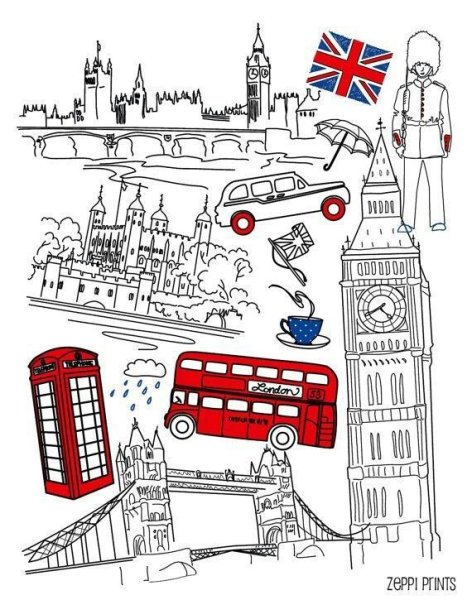 Достопримечательности Лондона Графика
