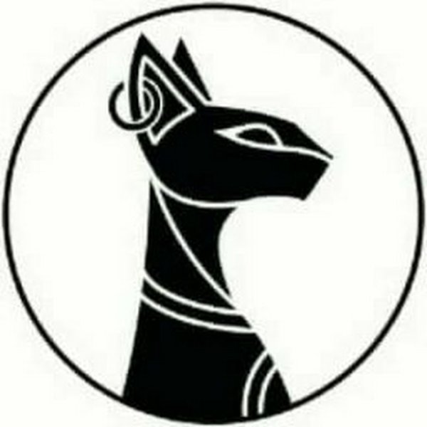 Богиня Баст черно белая