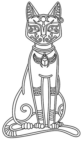 Bastet богиня Египта эскиз