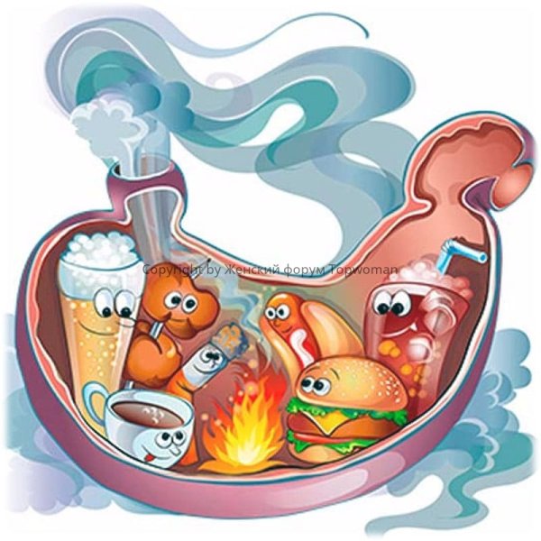 Желудок мультяшный