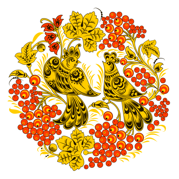 Русская роспись Хохлома орнамент