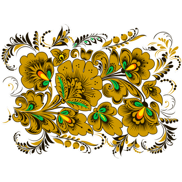 Узоры России Хохломская роспись