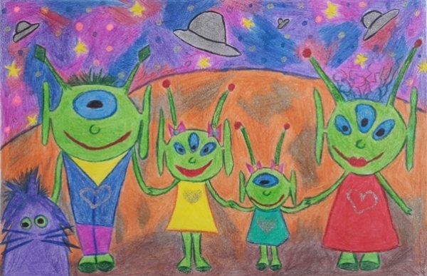 Инопланетяне детские рисунки