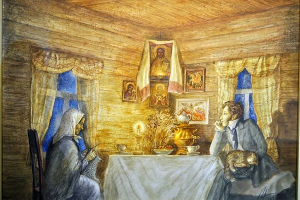 Пушкин и няня Арина Родионовна