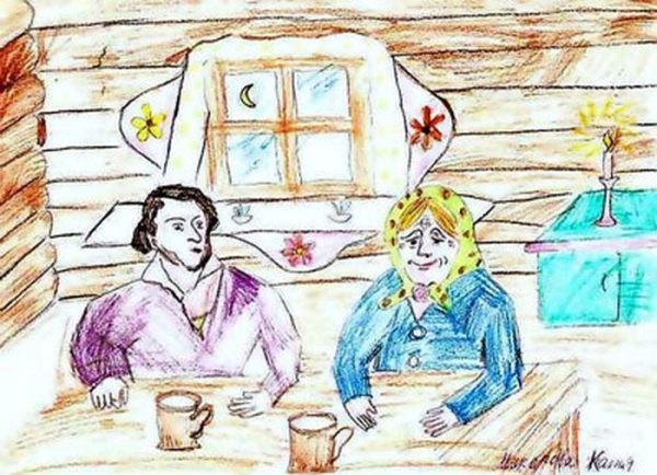 Рисунок няни Пушкина