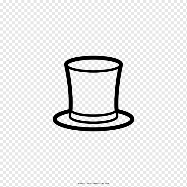 Нарисованный цилиндр шляпа