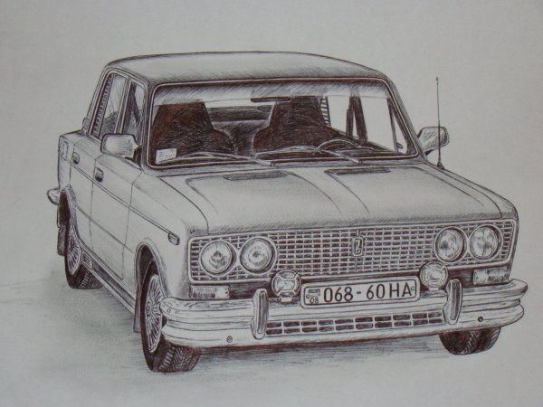 ВАЗ 2106 нарисовать спереди