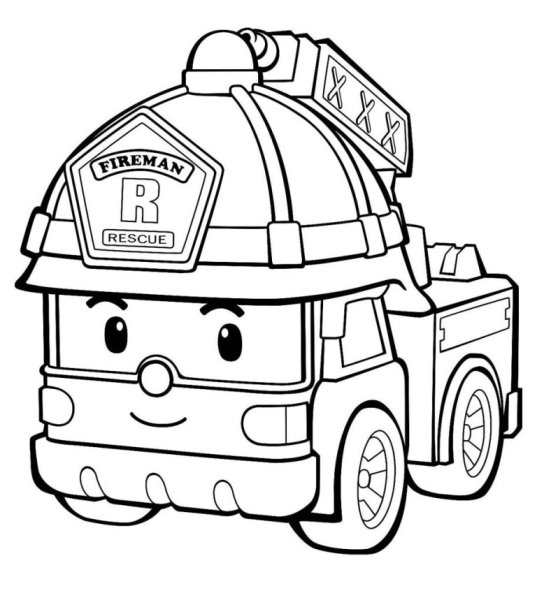 Робокар Поли раскраска