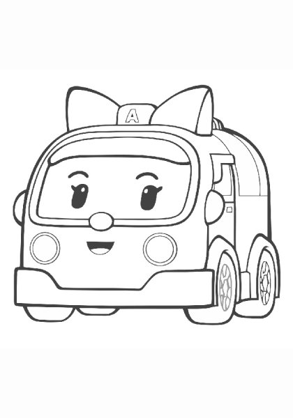 Хелли Робокар раскраска