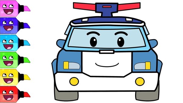 Рисунок герои Поли Робокар