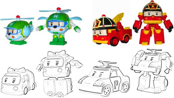 Раскраска Робокар Поли Рой