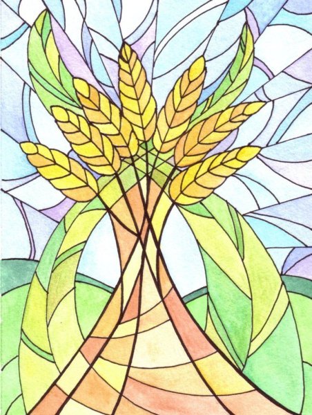 Витраж осень
