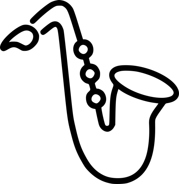 Саксофон трафарет