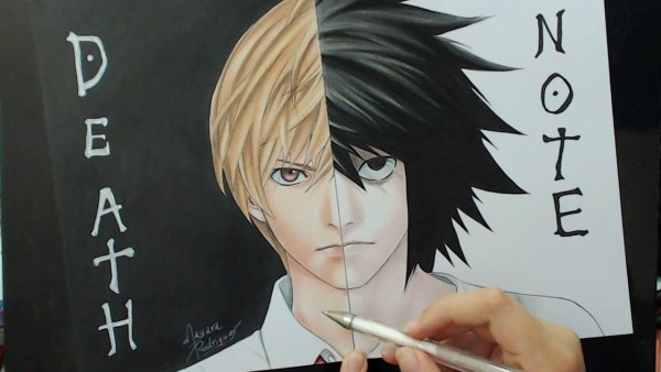 Death Note Art l and Kira