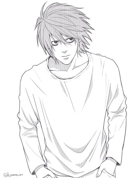 Раскраски аниме тетрадь смерти