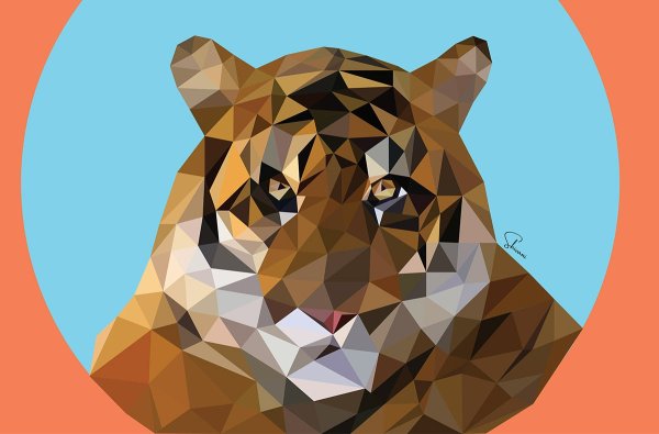 Морж полигональный арт