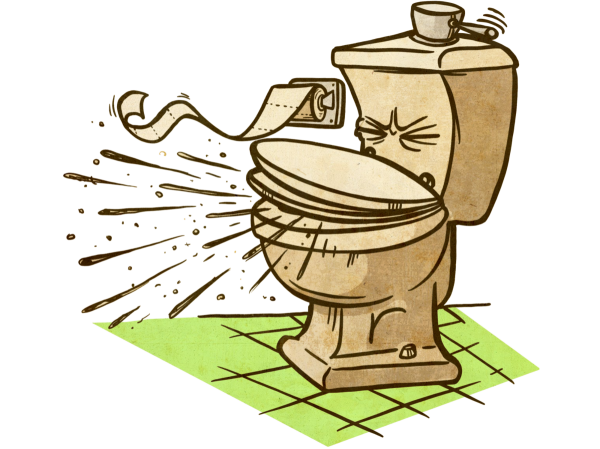 Унитаз на прозрачном фоне