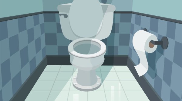 Унитаз нарисованный