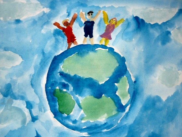 Рисование мир и Дружба на земле