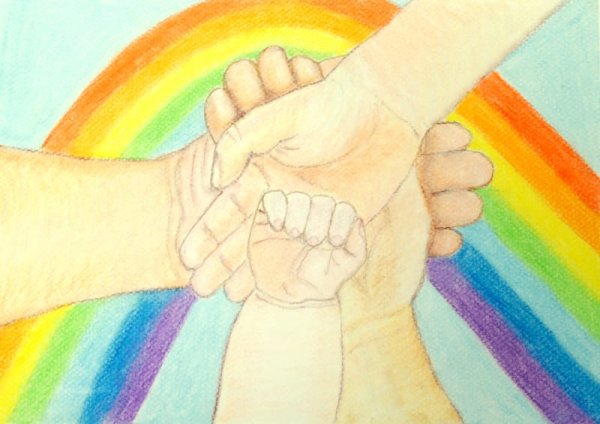 Ладони семьи рисунок