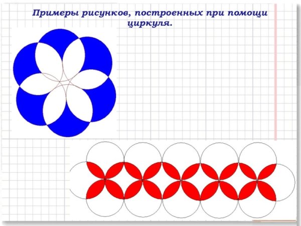 Рисунки при помощи циркуля