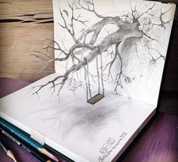 Необычные рисунки карандашом