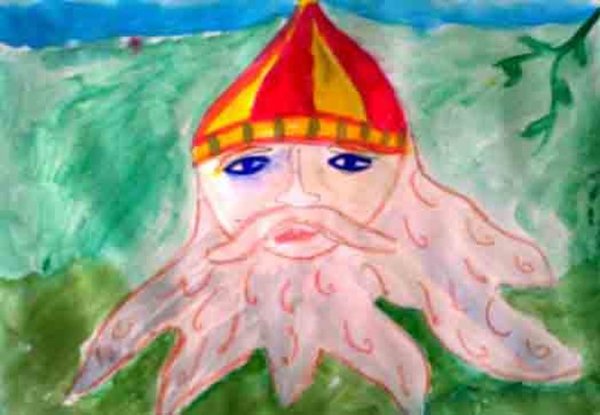 Черномор из оперы Руслан и Людмила рисунок