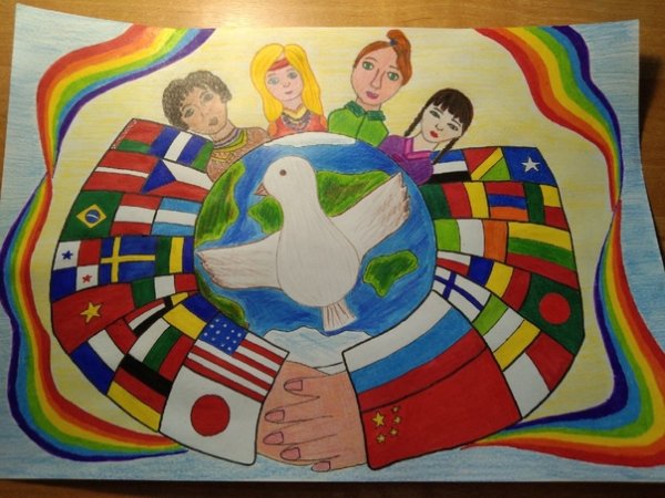 Рисование на тему Дружба