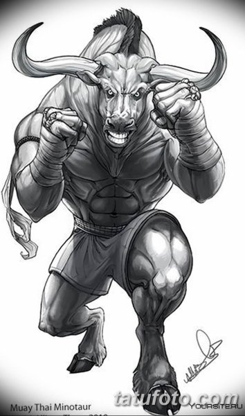Минотавр карандашом