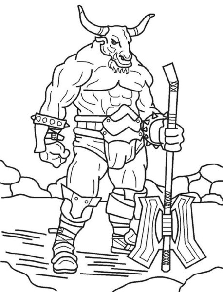 Миф о Минотавре рисунок