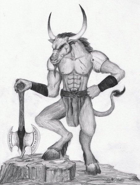 Минотавр раскраска