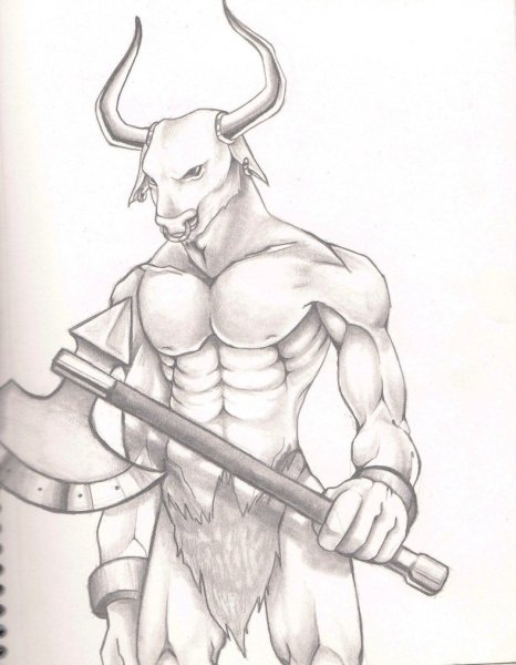 Минотавр набросок