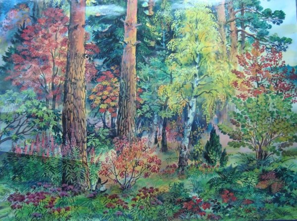 Смешанный лес для детей