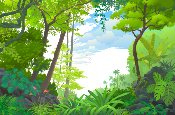 Стилизованный фон леса