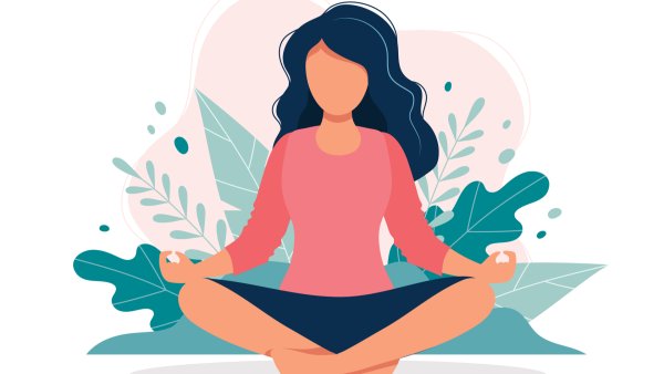 Медитация на белом фоне