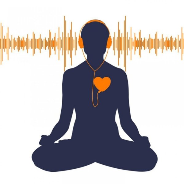 Силуэт человека в позе лотоса