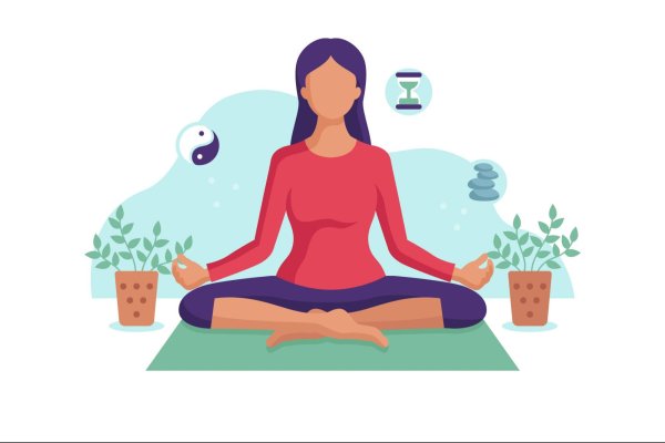Медитация иллюстрация вектор
