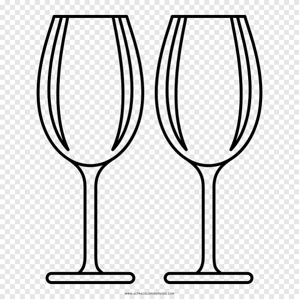 Бокалы черно белые