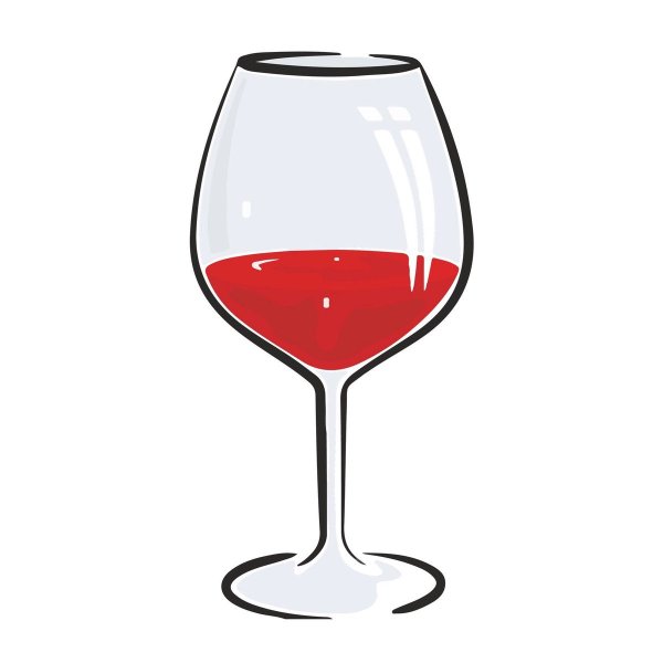 Фужер вина мультяшный