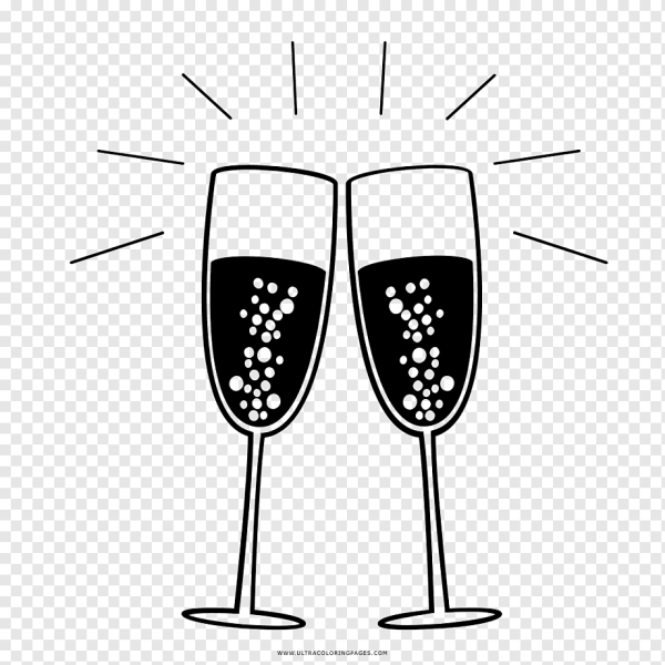 Очертания бокалов шампанского